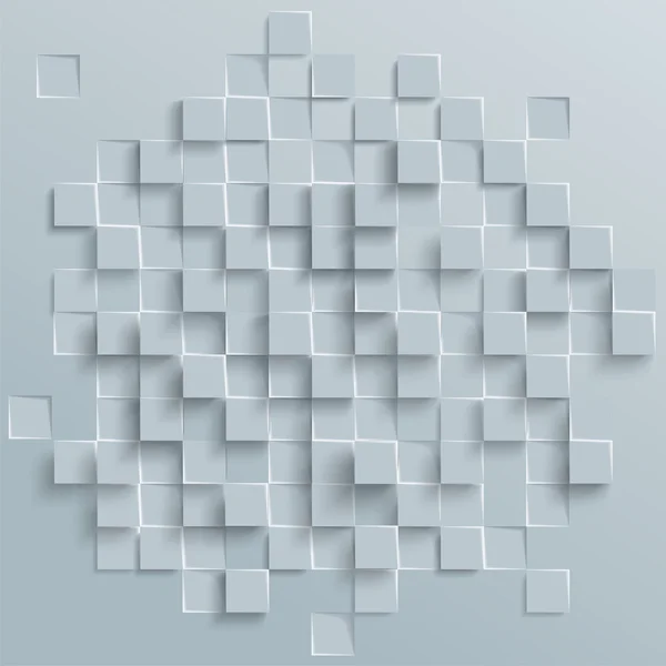 Vector Forme géométrique abstraite à partir de cubes ou carrés gris — Image vectorielle