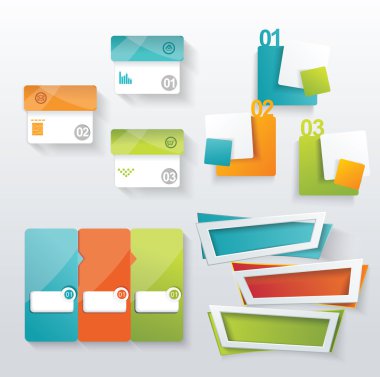 Modern iş seçenekleri afiş kümesi.