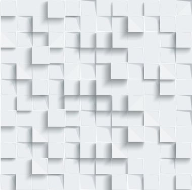 Vector Abstract geometric shape from gray cubes. White squares