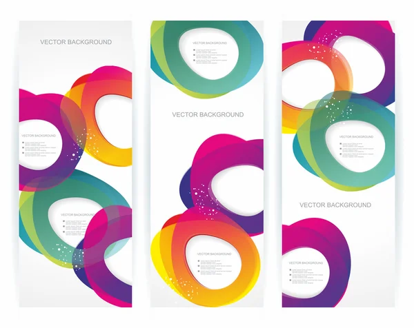 Bannières vectorielles avec fond multicolore abstrait . — Image vectorielle