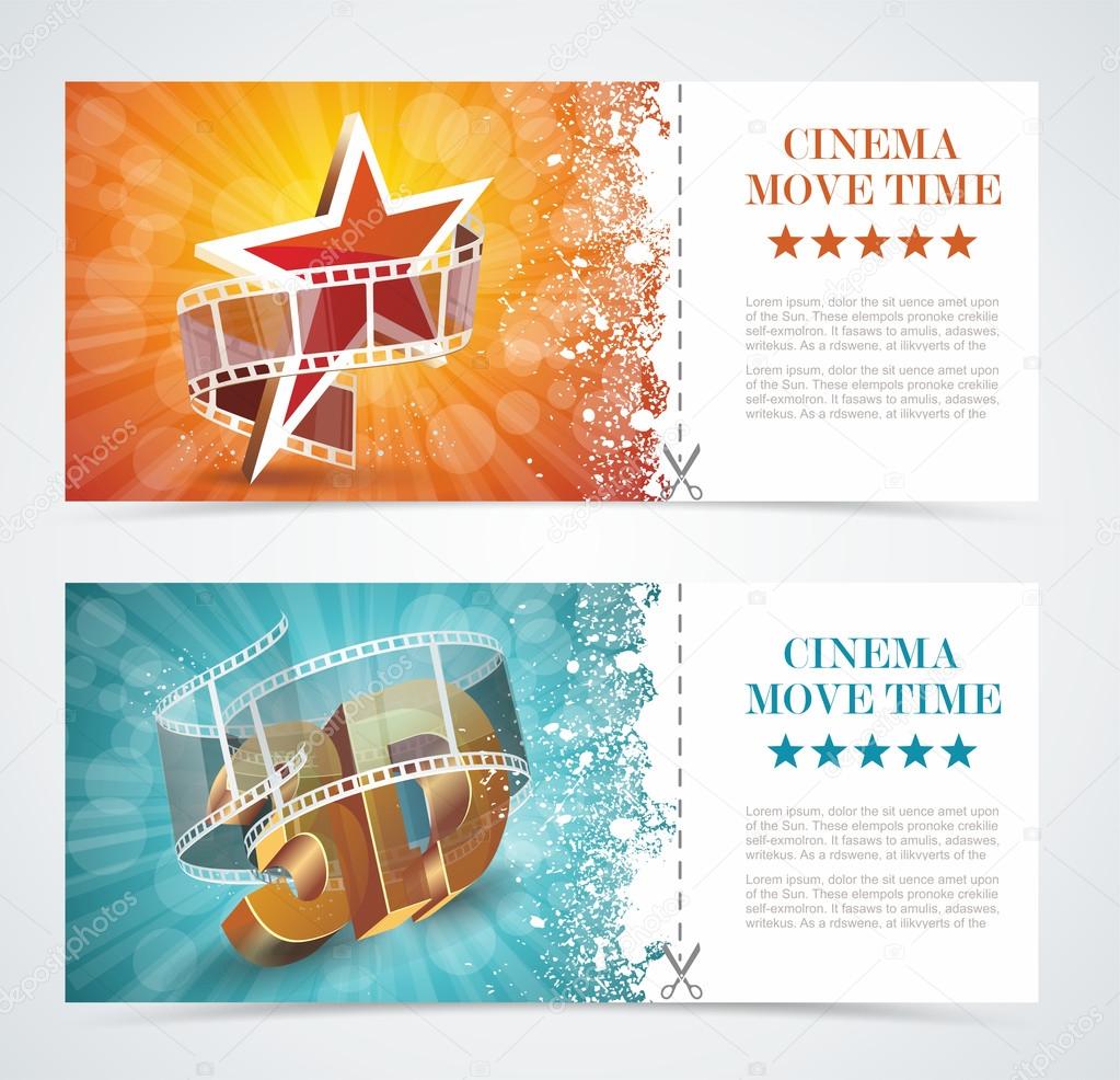 Realistic cinema movie poster template