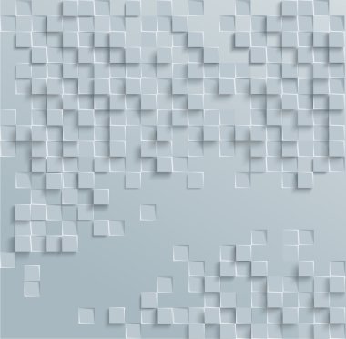 gri küpleri soyut geometrik şekil vektör. Beyaz kareler