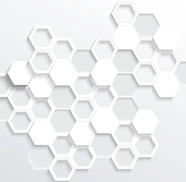 Hexagonal abstrato 3d fundo, ilustração vetorial —  Vetores de Stock