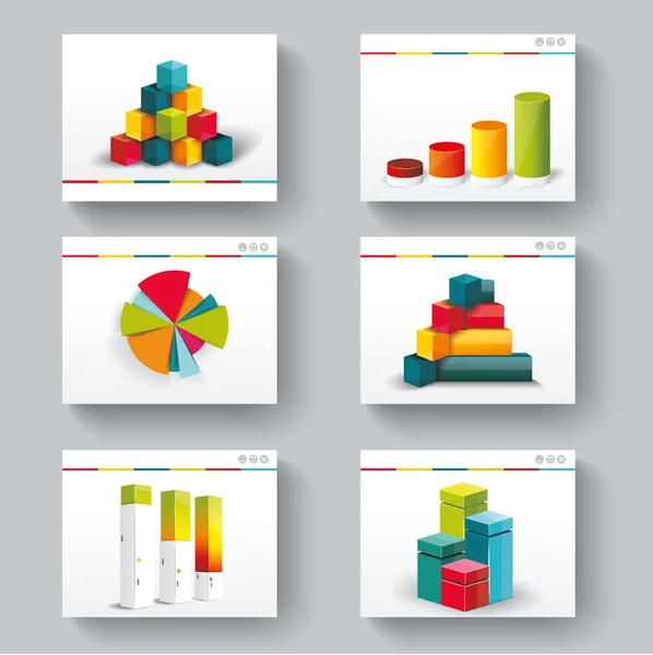 Modelos de apresentação de slides para o seu negócio com infográficos — Vetor de Stock