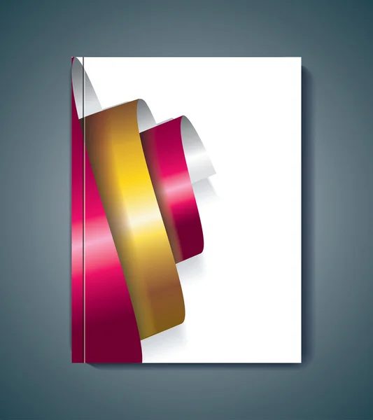 小册子封面设计螺旋元件，矢量模板 — 图库矢量图片