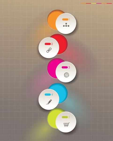 時間線のデザイン。ワークフローのレイアウトに使用できます。図;麻痺 — ストックベクタ