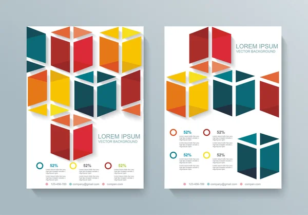 Brochure abstraite Modèle vectoriel de conception de cubes Flyer — Image vectorielle