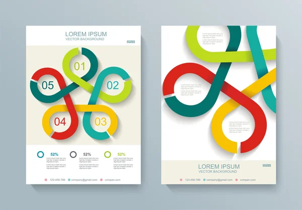 Abstracte Brochure Flyer vector ontwerpsjabloon — Stockvector