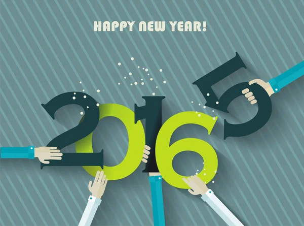 Feliz Ano Novo 2016 design de cartão criativo — Vetor de Stock