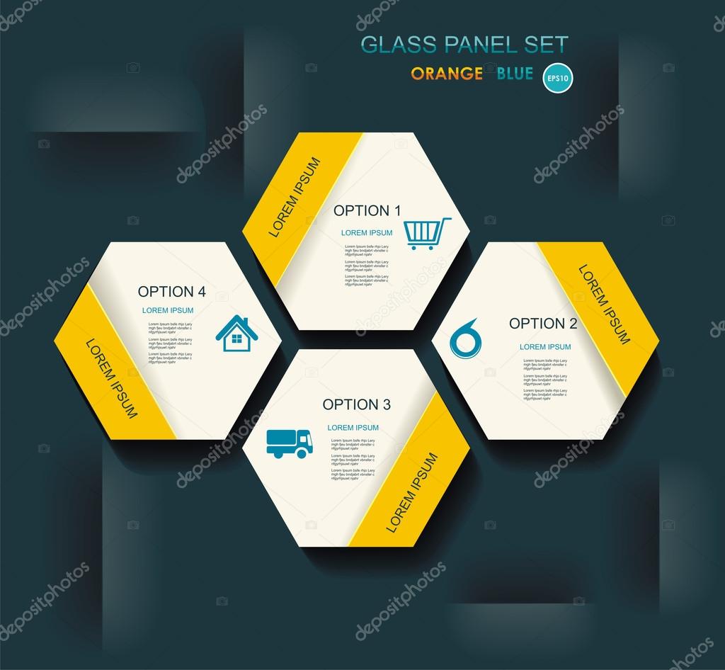 Modern infographics set with Hexagonal abstract 3d cells. 