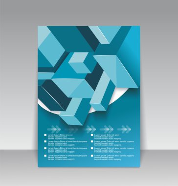 Broşür kapağı tasarım vektör şablonu