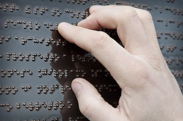 Braille hmatové písmo — Stock fotografie