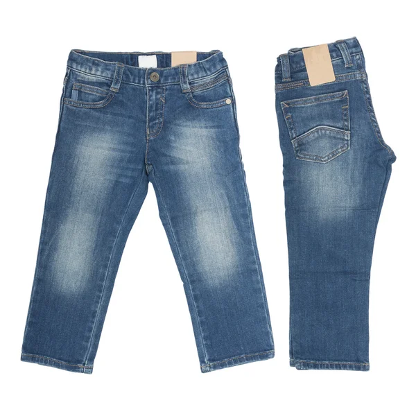 Jeans voor jongens geïsoleerd op wit — Stockfoto