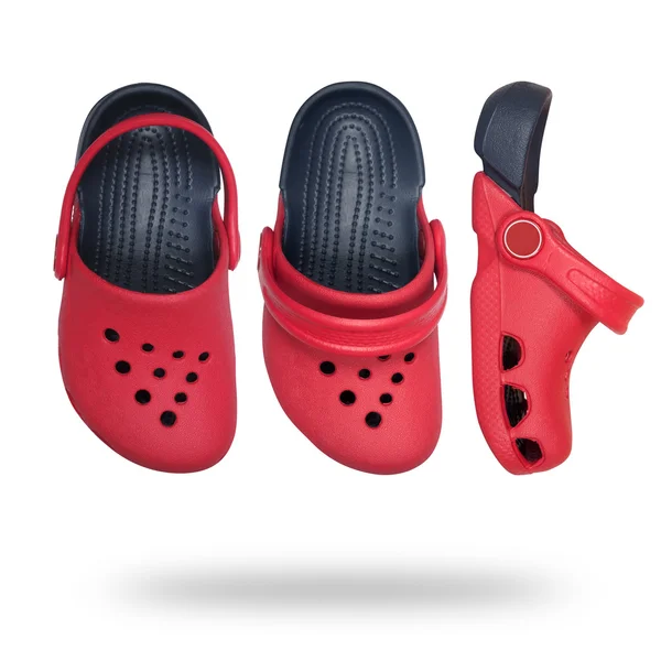 Zapatillas rojas para niñas aisladas — Foto de Stock