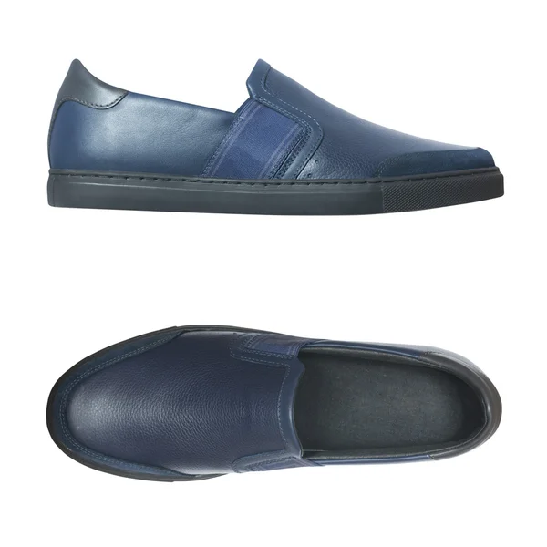 Zapatos masculinos con estilo azul — Foto de Stock