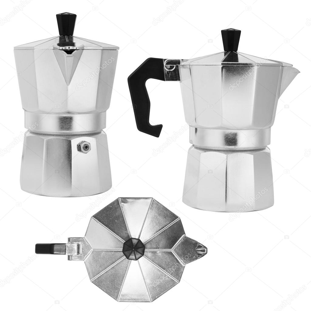 Italian Coffee Maker Isolated Stock Photo Italian Coffee Maker Isolated Stock Photo