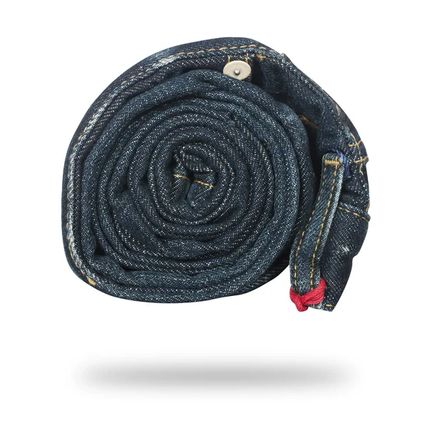 Jeans twisted in roll — Stock Photo, Image