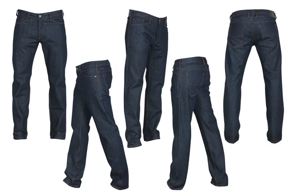 Aantal zwarte mannelijke jeans — Stockfoto