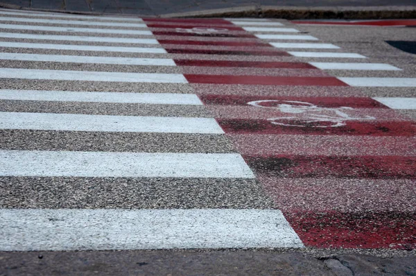 Pedestrian Bike Crossing Road Italy — Stock Photo, Image