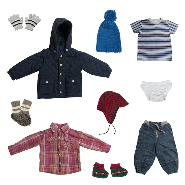 Collage of baby clothes — Stock Photo, Image