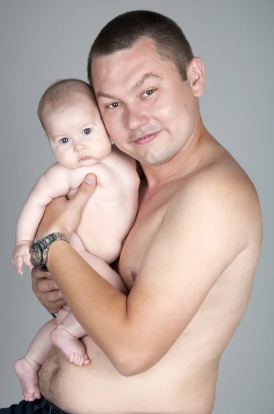 Vader met zijn dochtertje — Stockfoto
