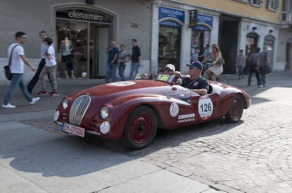 Retro samochodów znane wyścigu Mille Miglia — Zdjęcie stockowe