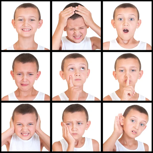 Set of emotions child — Stockfoto