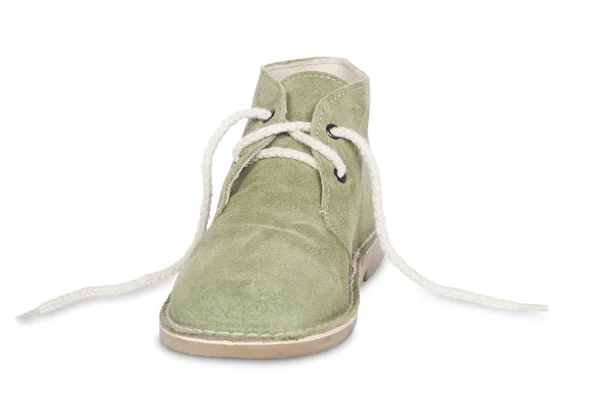 Grön suede shoe — Stockfoto