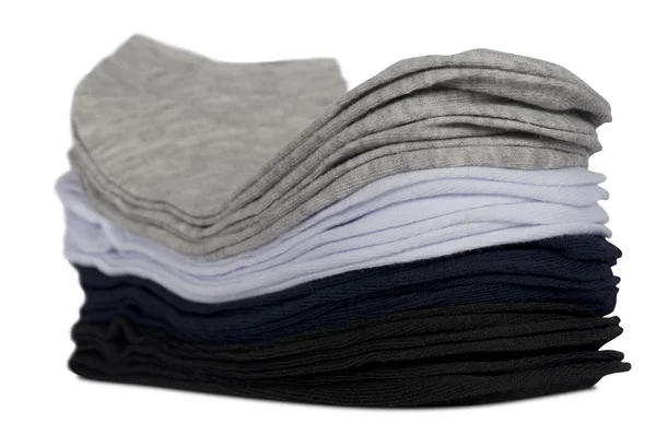 Male socks neatly folded in a pile — Stock Photo, Image