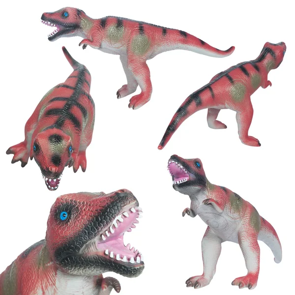 Rubber speelgoed dinosauriërs — Stockfoto