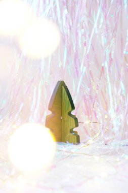 Noel ışığının arkaplanı için yumuşak renk tarzında canlı bokeh