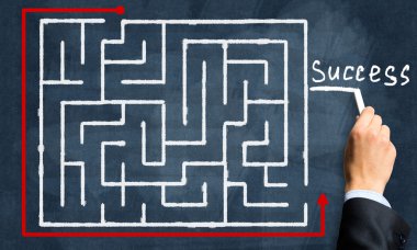 el çizim labirent desen