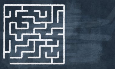 elle çizilmiş labirent desen