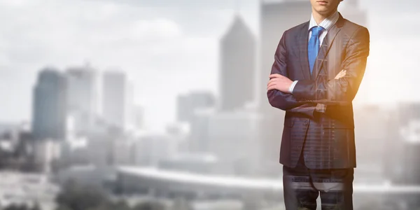 Businessman with arms crossed on chest — Stock Photo, Image