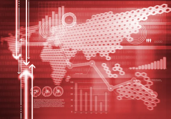 Imagem digital com gráficos e diagramas — Fotografia de Stock