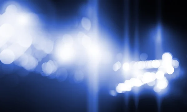 Luzes embaçadas no palco azul — Fotografia de Stock
