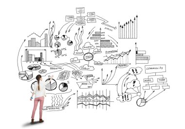 kadın çizim infograph çizimler