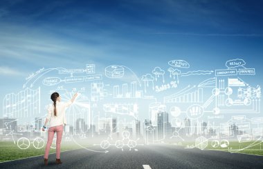 kadın çizim infograph çizimler