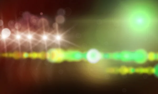 Green stage blurred lights — Stock Photo, Image