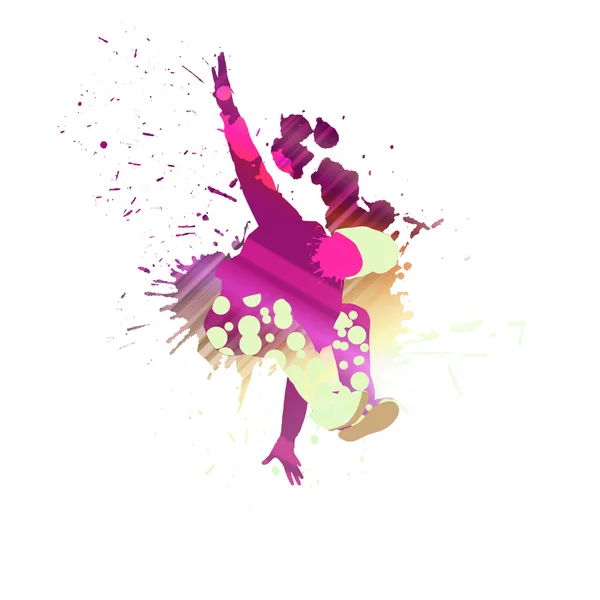 Colorata silhouette ballerina — Foto Stock