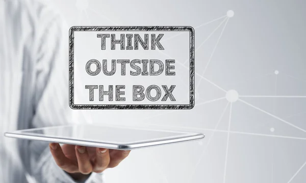 Thinking outside the box concept — Stock Photo, Image