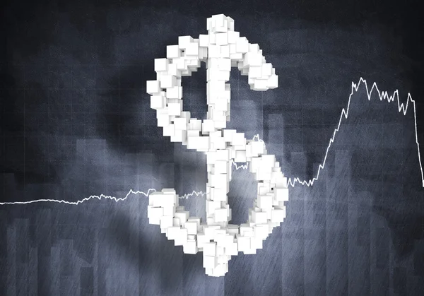 Nagy dollár valuta jelkép — Stock Fotó
