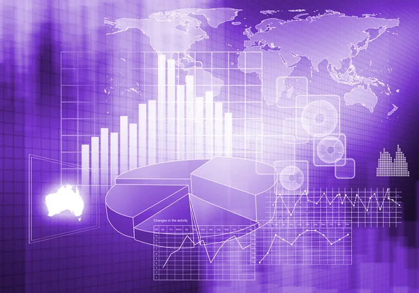 Digitaal beeld met grafieken en diagrammen — Stockfoto