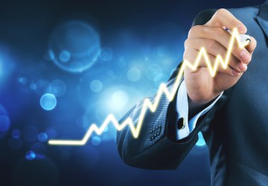 işadamı çizim büyüyen grafik