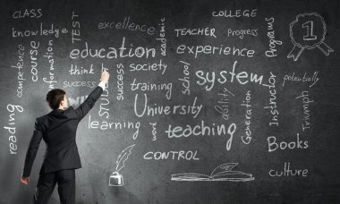 adam çizim eğitim kavramı 