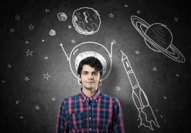 Astronot olmak için rüya adam 