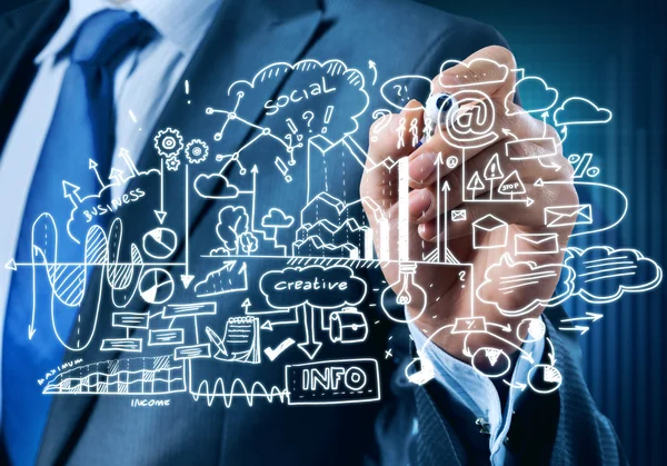  işadamı çizim strateji planı 