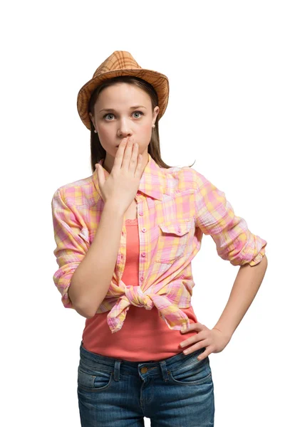 Surprised teenager girl — Stock Photo, Image