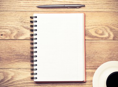 fincan kahve ve kalem ile boş 