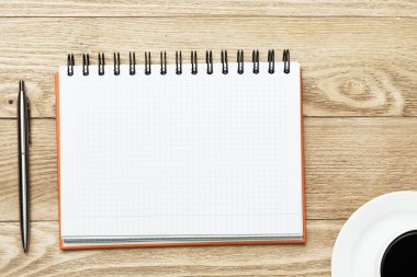 fincan kahve ve kalem ile boş 